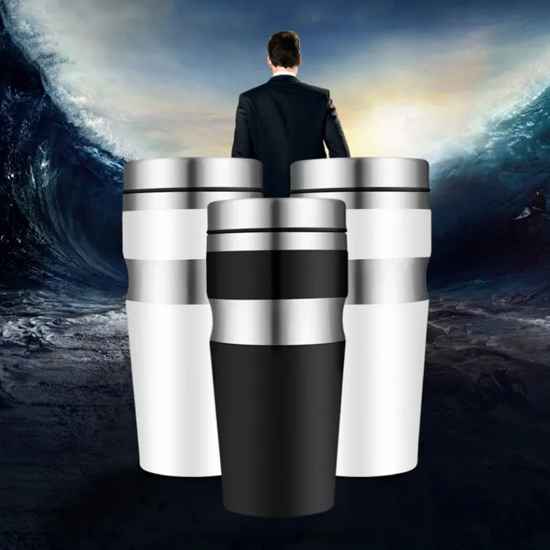 Practical 15oz Double Wall Water Bottles Corrosion Resistant Stainless Steel Car Cup For Office Worker Luxury Tumbler Fashion 15fn BB