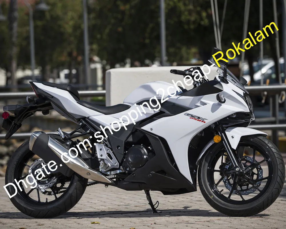 Per Suzuki GSX250R 2017 2018 GSX250 R 17 18 GSX 250R Gloss Bianco Nero Sportbike Kit carena ABS (stampaggio ad iniezione)