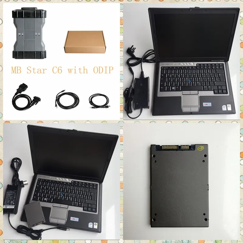 Full Set Diagnostic Tool MB Star SD C6 X-Entry DOIP med D630 Laptop 480 GB SSD Diagnos Multiplexer Senaste V12.2023-bil