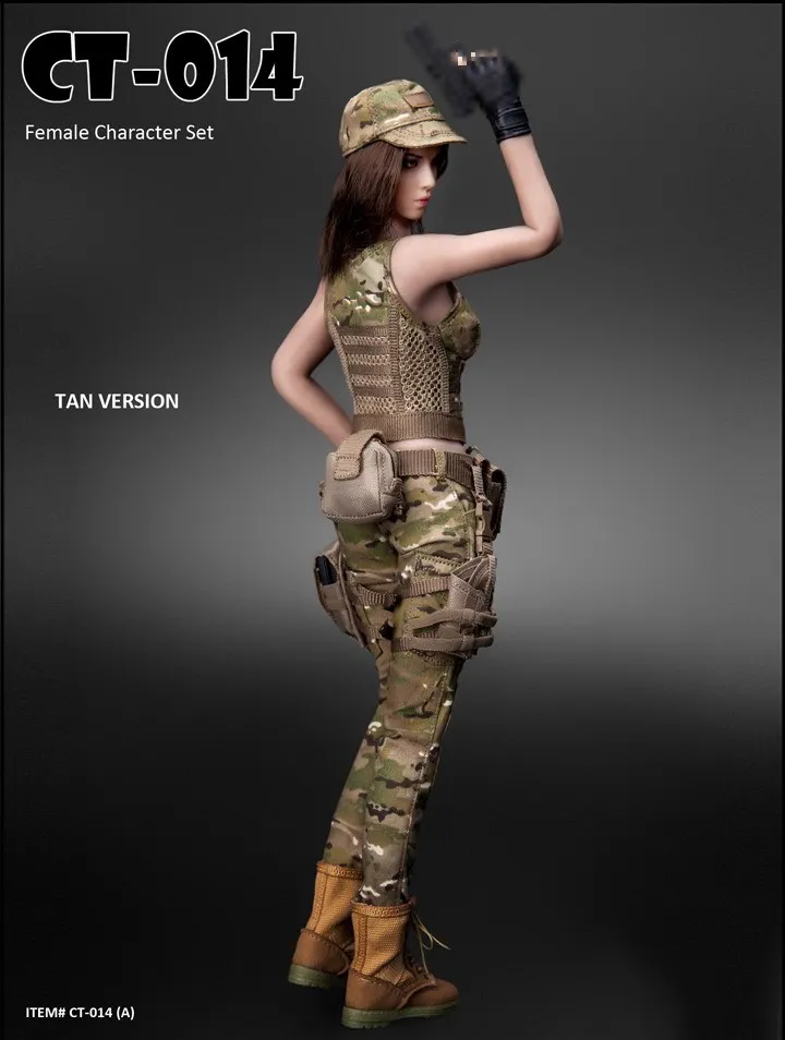 CT014 1/6 Scale Sexy Female Solider Military Combat Clothes Suit