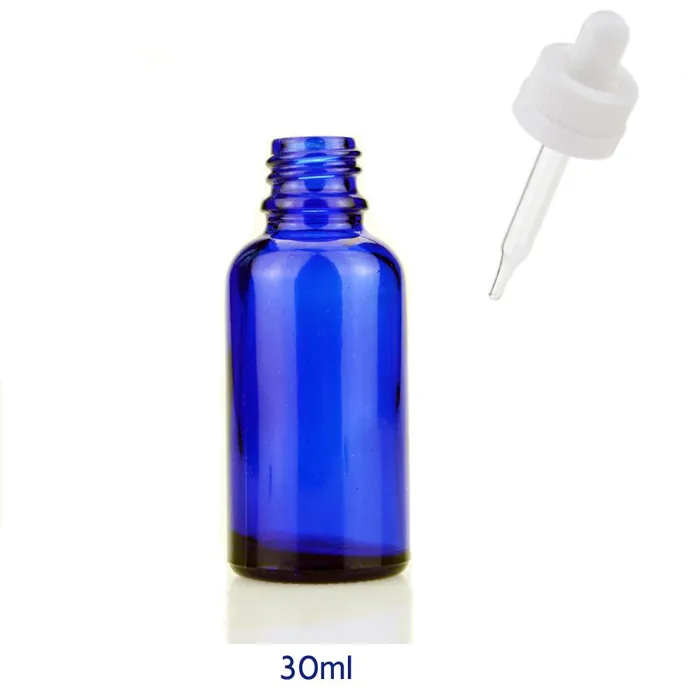 Black White Child Proof Cap With Rubber Nipple Glass Dropper Pipette Bottle 30ml Thick 1OZ Glass Bottles