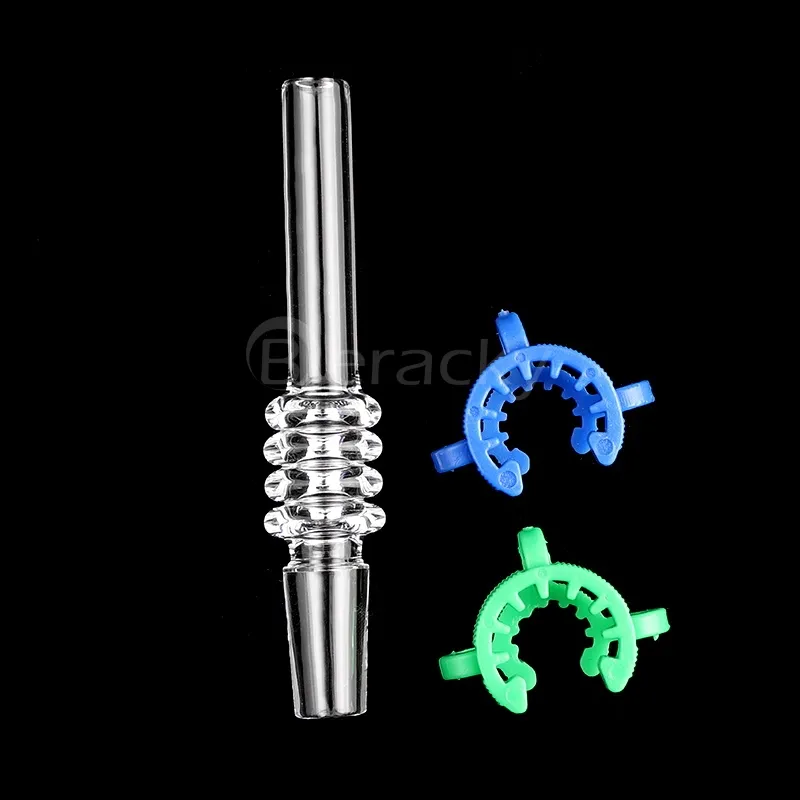 Hot 10mm 14mm 18mm Man Quartz Tips Dab Verktyg med plast Keck Clip Quartz Nail Tips Rökning Tillbehör till NC Glass Bongs