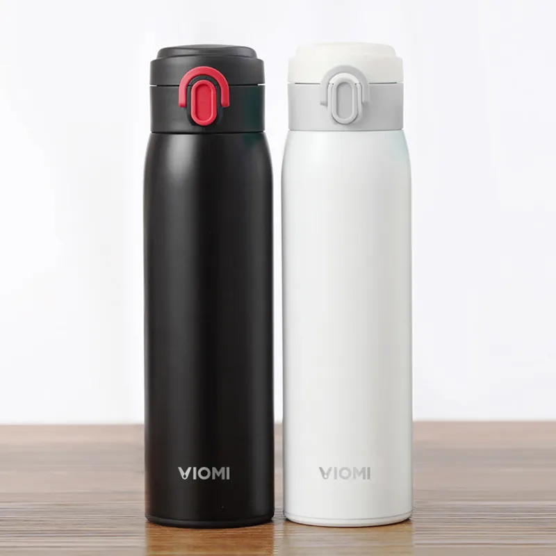 Original Xiaomi Youpin Viomi 300ml de aço inoxidável termum dupla parede isolada garrafa de água bebendo garrafa bebendo - preto 3