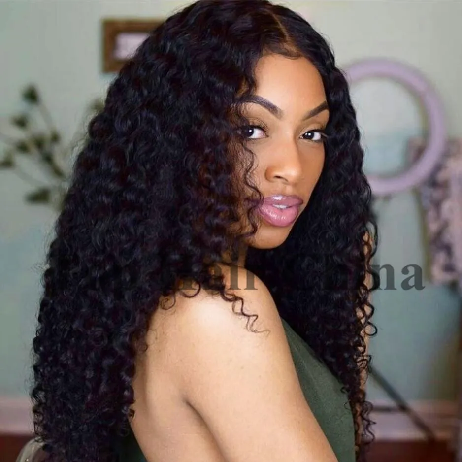 Top hair China Peruca Black Long Curly Wigs Good Quality Perucas Femininas Cabelo Sintetico Kanekalon Wigs in stock Classic Fashion Cool !!