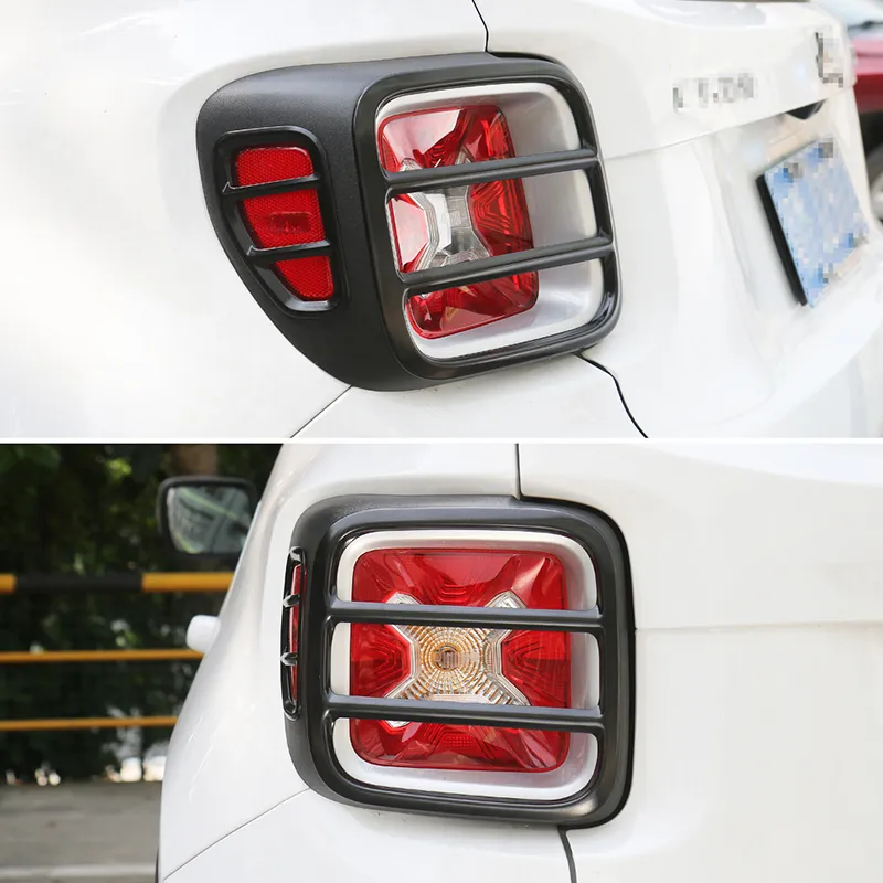 Auto Achterlicht Voor Jeep Voor Renegade 2016 2017 2018-2022 Auto Achterlicht Cover Trim Auto Lamp Kap Achterlicht Guard Decoratie Auto Accessoires (Color : Black-pair