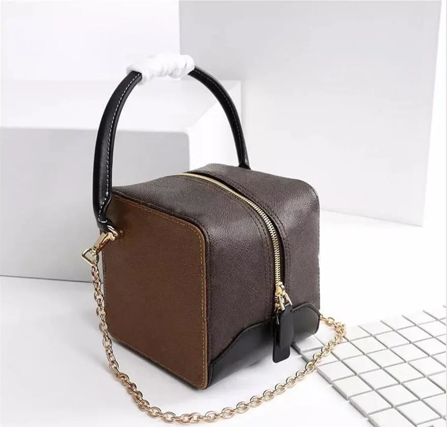 Kare Çanta M62791 Yeni Kadın Moda Trunk zar Omuz Çantaları Mini barbut styleTotes Çantalar En iki Çapraz Vücut Messenger Çanta Kolları