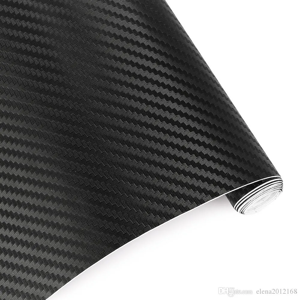 30cmx127cm 3D Carbon Fiber Vinyl Car Wrap Sheet Roll Film Car stickers and Decals Motorcycle Car Styling Accessories Automobiles