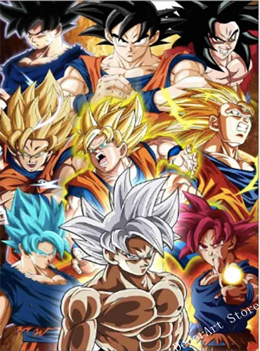 Poster GOKU CRIANÇA Pôster A5 de Desenhos e animes Pôsteres A4