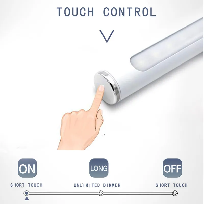 Luzes UV USB Recarregável Desinfecção Esterilização Touch Interruptor Ultravioleta Germicida Luz UVC Lâmpada para Secretária