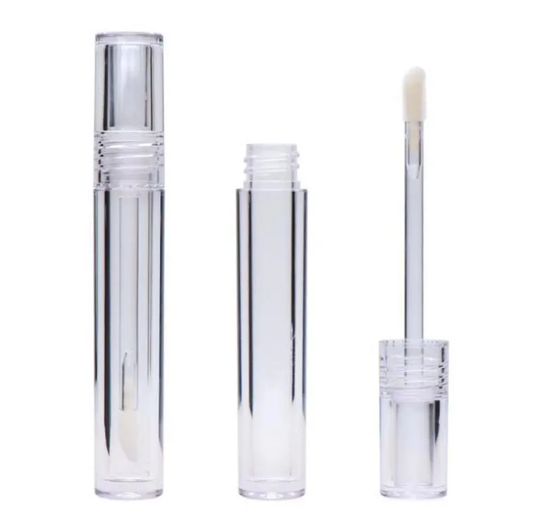 Lip Gloss Tubes Empty 7.8ML Lipgloss Tubes Round Transparent Lip Gloss Tubes With Wand Empty Clear EEA1713 100pcs