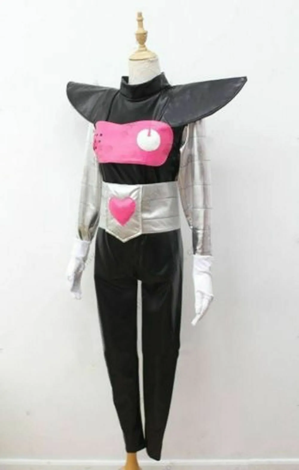 Undertale Mettaton ex cosplay costume svart med handskar292o