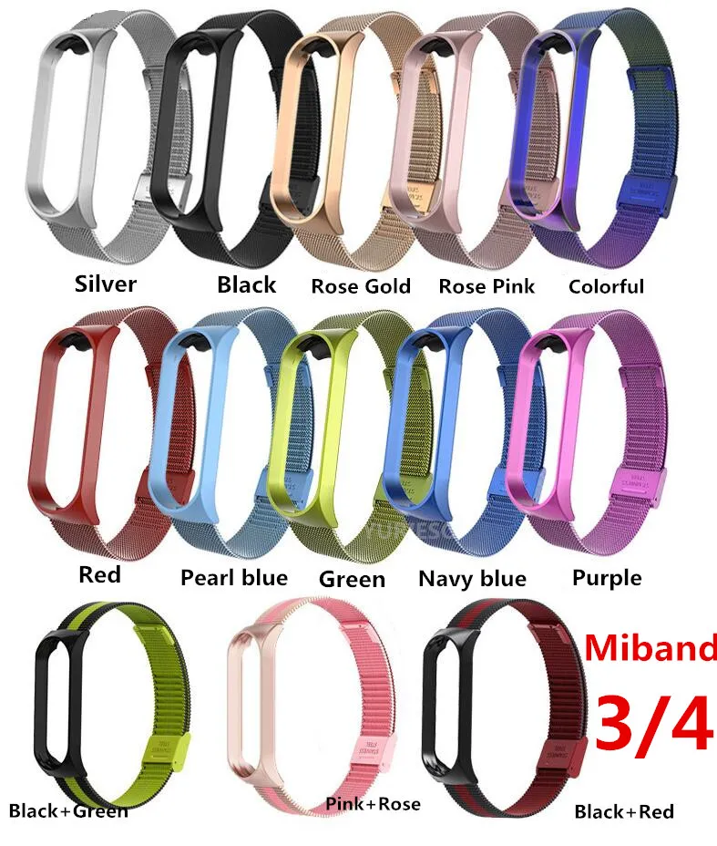 Nowy metalowy pasek ze stali nierdzewnej dla Xiaomi MI Band 4 Pasek na nadgarstek dla Xiaomi MIBAND 4 3 Bransoletka dla MI Band 4