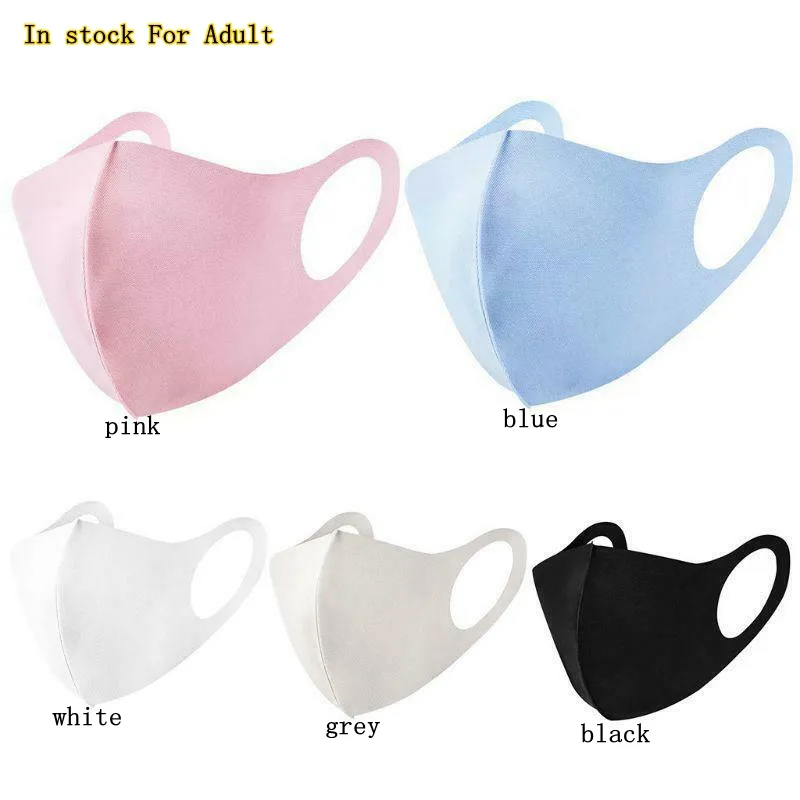 Op voorraad! IJs zijde masker anti-stof gezicht mond cover pm2.5 masker wasbaar ademend gezichtsmasker MMA3496-A