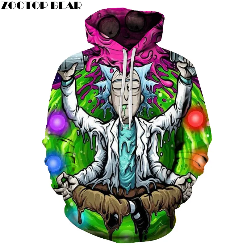 3D Hoodies Män Sweatshirts Färgglada Hoodie Roliga Tracksuits Brand Pullover Male Hoodies 3D Streetwear Coats