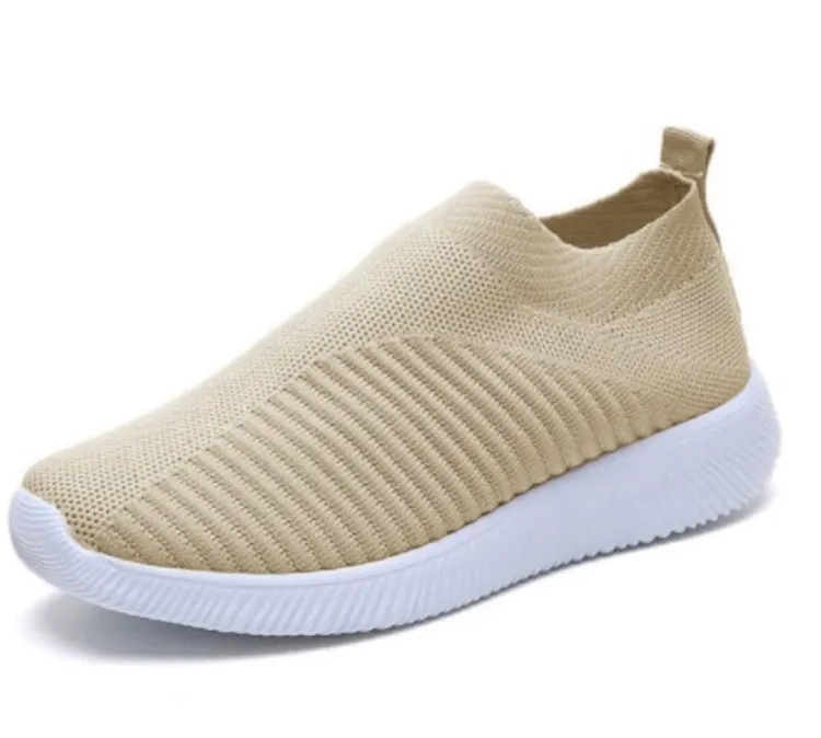 Dames Knit Sok Trainers Designer Schoenen Meisje Flat Slip-on Trainers Mode Runner Casual Schoenen Big Size 35-43