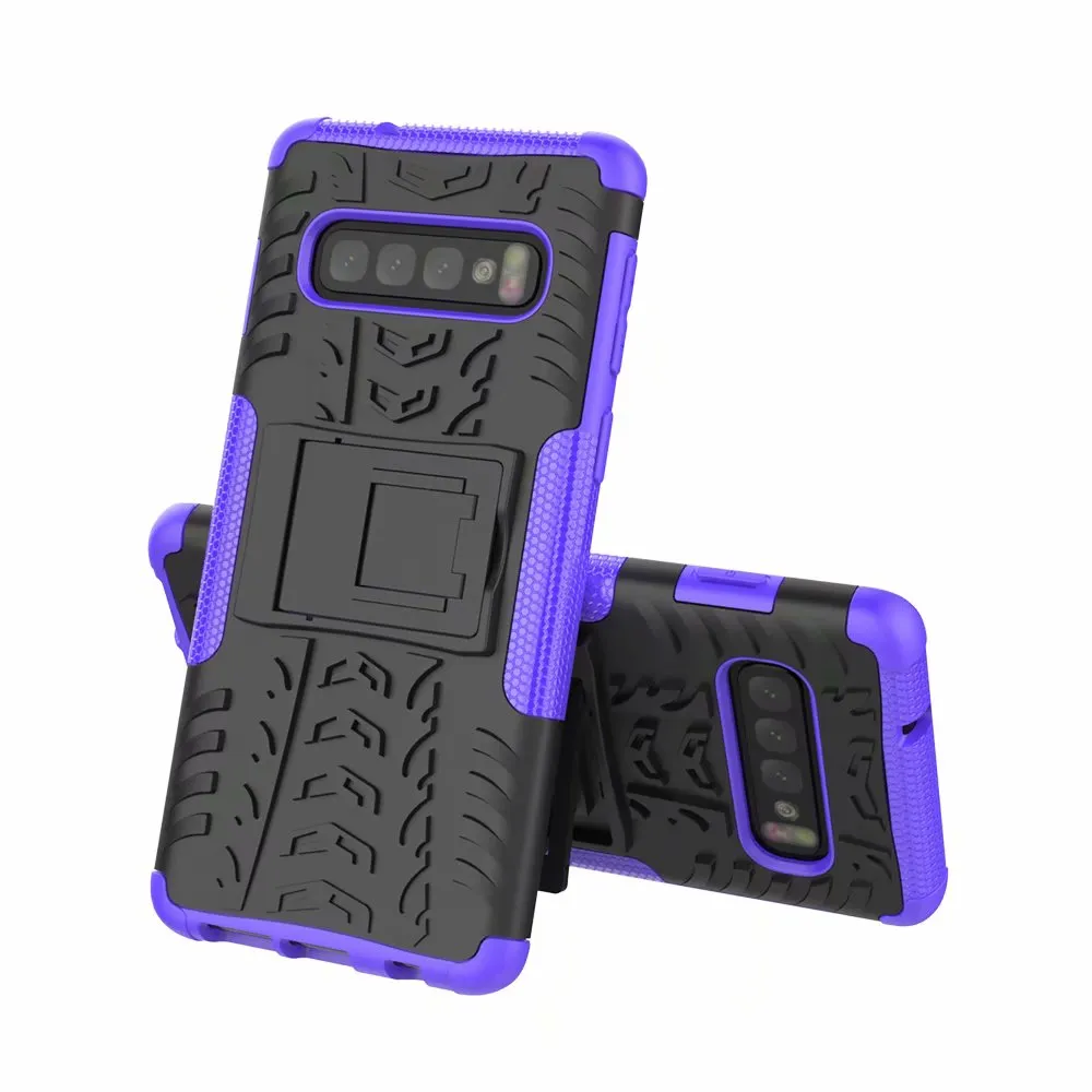 Hybrid Hybstand Impact Covered Heavy Duty TPU + чехол для ПК для Samsung Galaxy S10E S10 PLUS J6 J4 PLUS A6S A8S 400 шт. / Лот