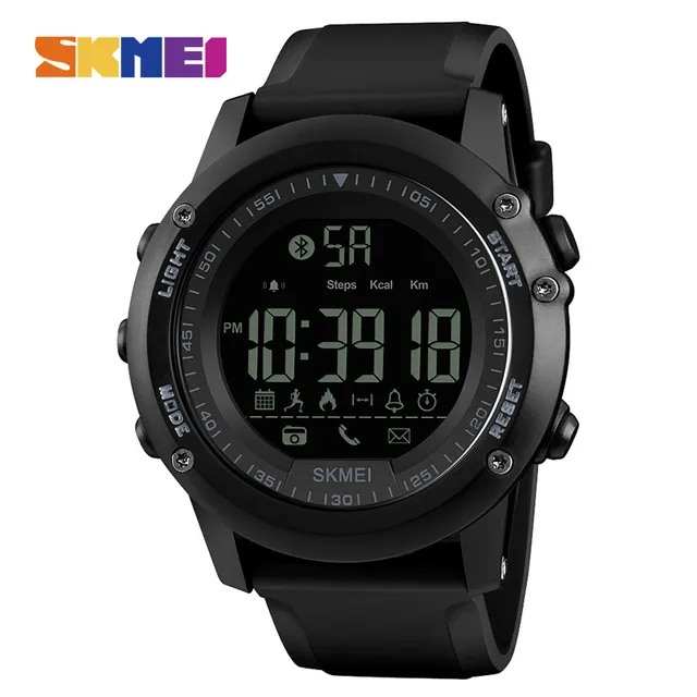 SKMEI Smartwatch For Men Bluetooth Camara Control Solar Wristwatch