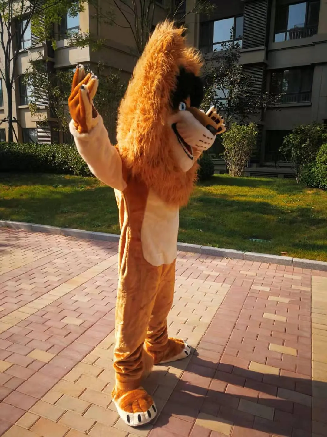 صور حقيقية عالية الجودة Deluxe Lion Mascot Massume Mascot Cartoon Cartoon Carhore Size Size 286J