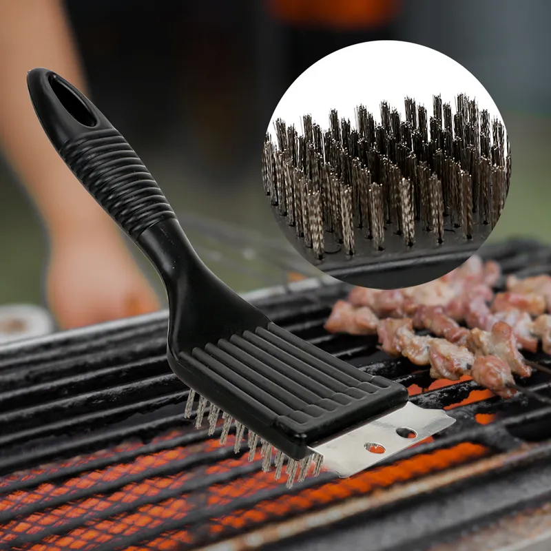 BBQ أدوات الطبخ سلك شعيرات تنظيف فرش الشواء شواء فرشاة شواء أدوات التنظيف اكسسوارات في الهواء الطلق دائم