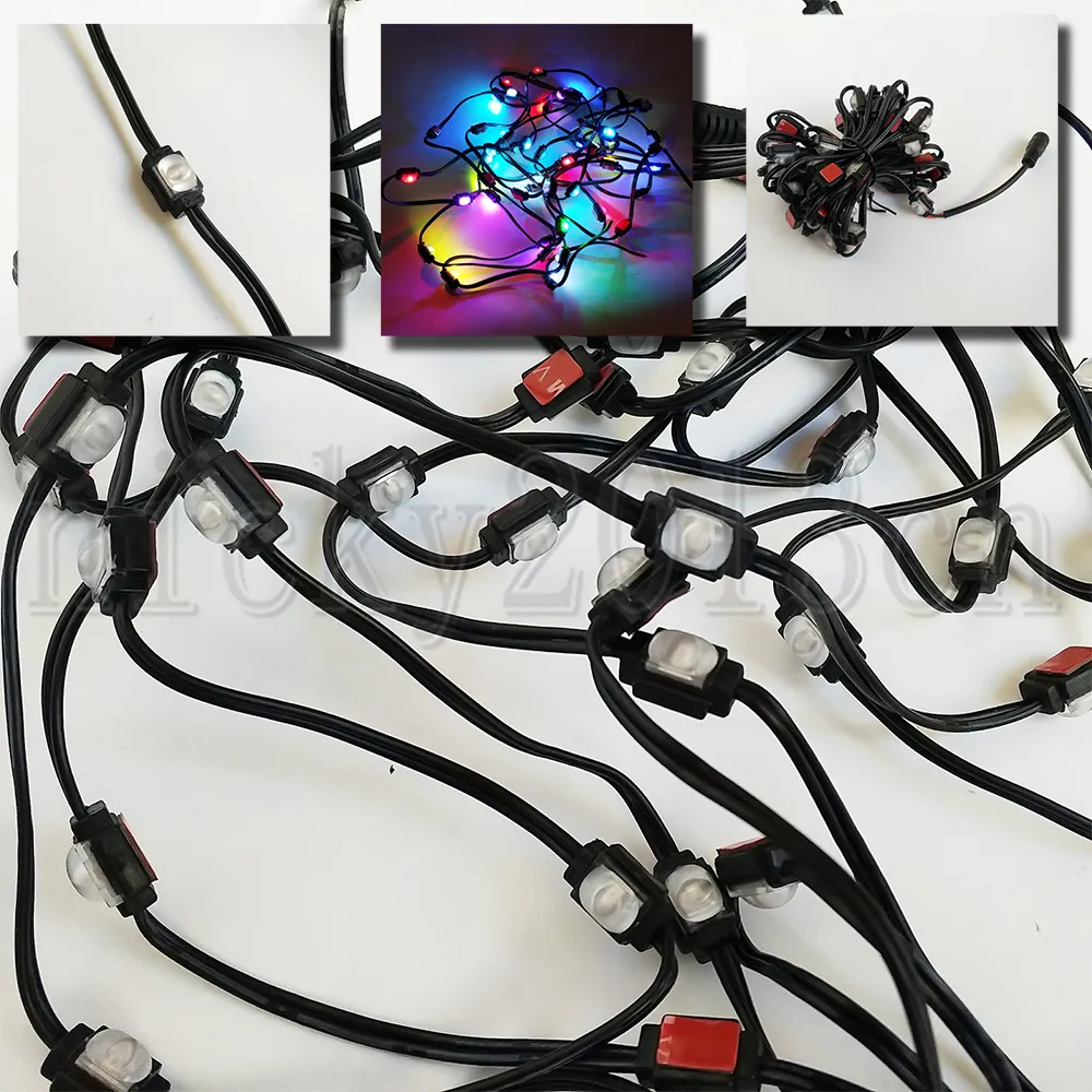 12V LED Pixel Module String Fairy Light RGB Full Color Auto Flashing IP66 Waterdicht