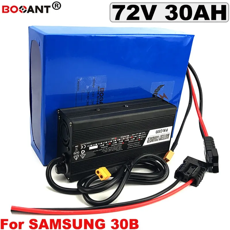 Batterie au Lithium 72V 30AH e-bike pour batterie de Scooter électrique Samsung 30B 18650 cellule 72V pour moteur Bafang BBSHD 3000W