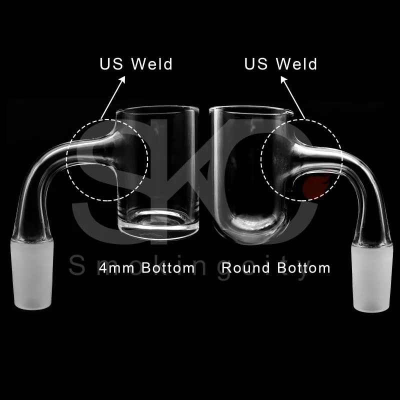 Rokende volledige las afgeschuinde rand Quartz Banger Nail met 10mm 14mm 18mm mannelijke vrouwelijke naadloze quartzbanger voor banger waterbongen