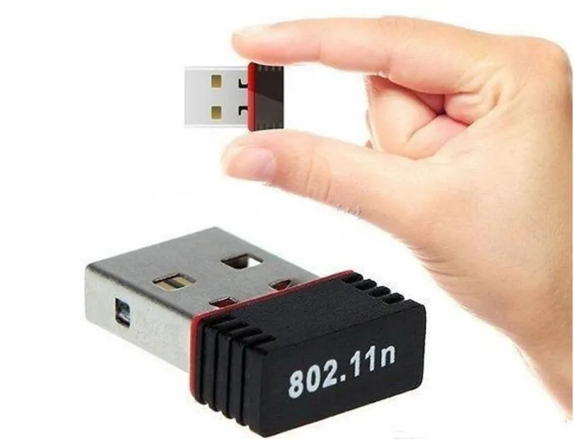 USB NANO Mini Wireless WiFi Dongle Receiver Adapter Network LAN Kort PC 150Mbps USB 2.0 Trådlöst nätverkskort IEEE 801.11n