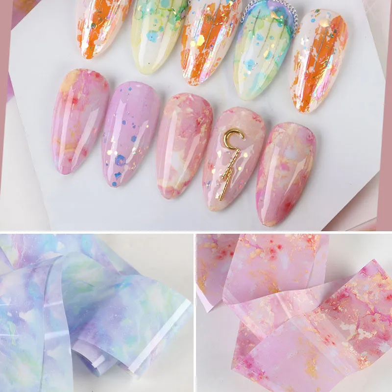 Marble Butterfly And Starry Sky Nail Foils Transfer Gold Foil Stickers  Paper For Nails Art, Adhesive Decals, Gel Sliders, And Rolls From Caohu,  $41.57