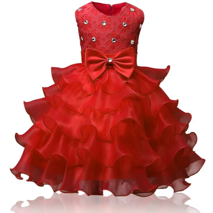 Girls Pageant Vestidos pouco para meninas vestidos 2019 criança crianças vestido de bola chá-comprimento festa de aniversário em estoque flor flor vestido para casamentos