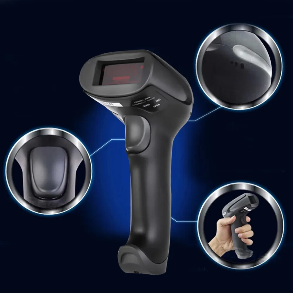 Freeshipping Neuer 433-MHz-Wireless-Laser-Barcode-Scanner-Lesespeicher bis zu 500 m Entfernung Großhandel