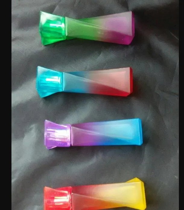 Accessoires pour bangs en verre léger à alcool gradué ﾠ, Pipes à fumer en verre colorées mini-tuyaux à main multi-couleurs Best Spoon glas