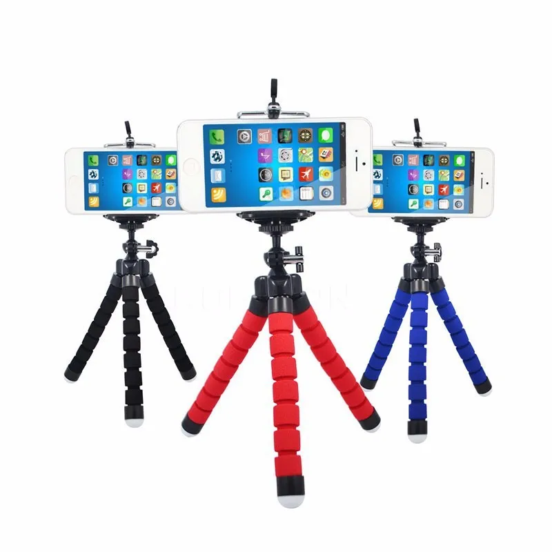 電話のSelfieスティックスポンジのタコの三脚Bluetooth Selfieセットスーツのスタンドの広角マクロフィッシュアイの三脚for iPhone Samsung Huawei