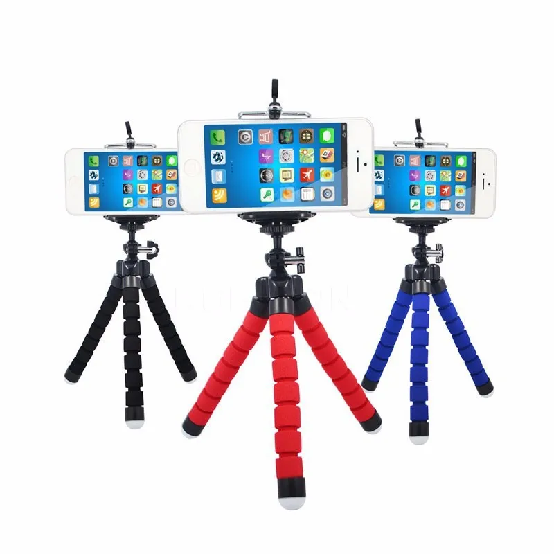 Telefon Selfie Stick Gąbka Octopus Tripod Bluetooth Selfie Set Garnitur Stojak Szeroki Kąt Makro Rybokeye Tripod dla iPhone Samsung Huawei