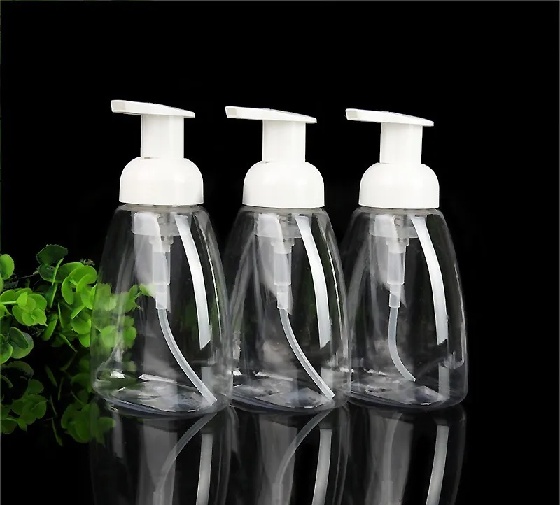 300 ml handpomp vloeibare zeep dispenser plastic badkamer hotel vloeibare zeepschuim fles duidelijke schuim make-up shampoo lotion containers xD20039