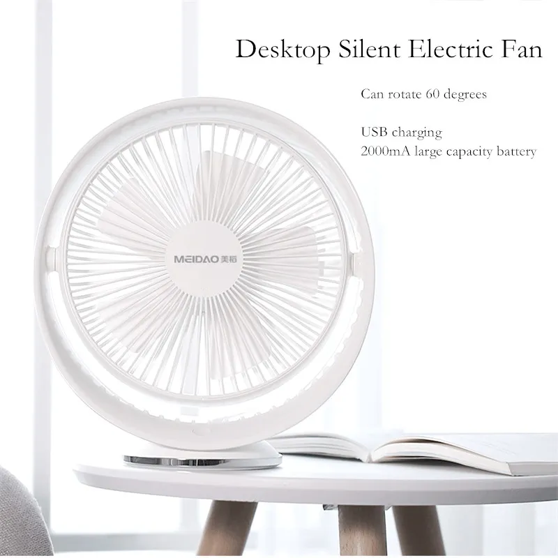 MEIDAO Portable 3 Gear Speed Cooling Fan Mini USB Electric Fans Li Ion