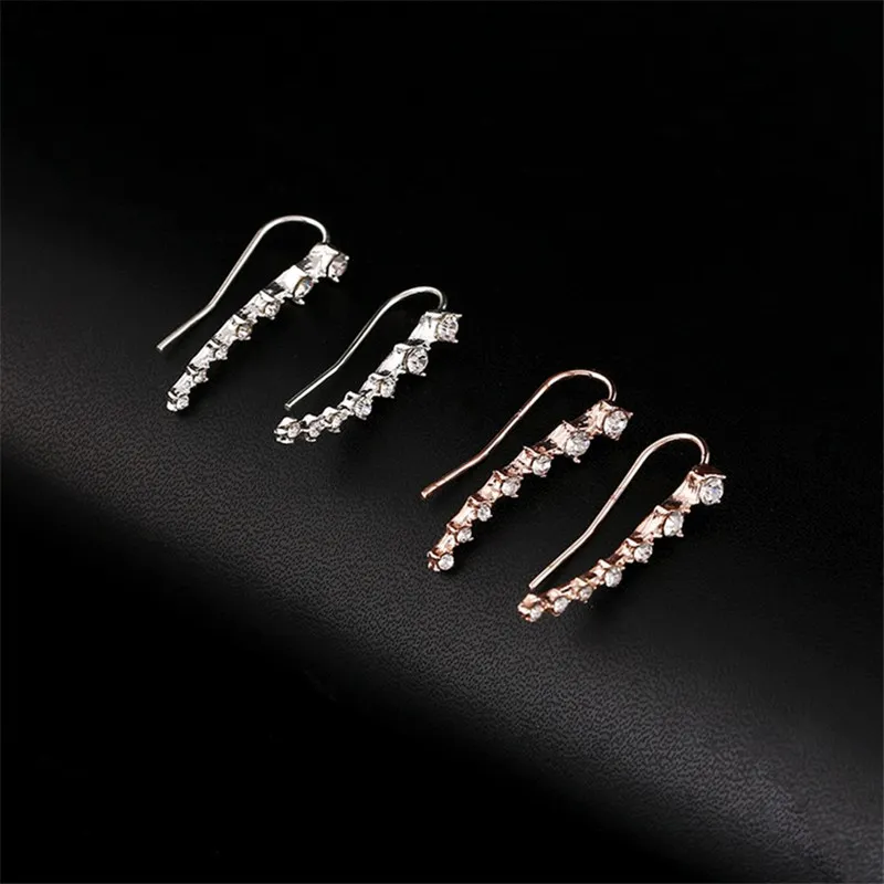 Korean version of high-end Jewelry Dangle & Chandelier drama with the same rhinestone long bride earrings Valentine's Day birthday bridesmaid