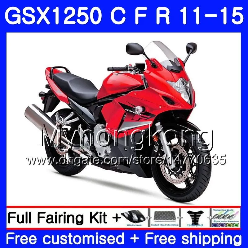 Red Not orange Body لـ سوزوكي Bandit GSX1250F GSX1250FA GSX1250 C 11 12 13 14 15 310HM26 GSXF1250 GSX1250C 2011 2012 2013 2014 Fairing