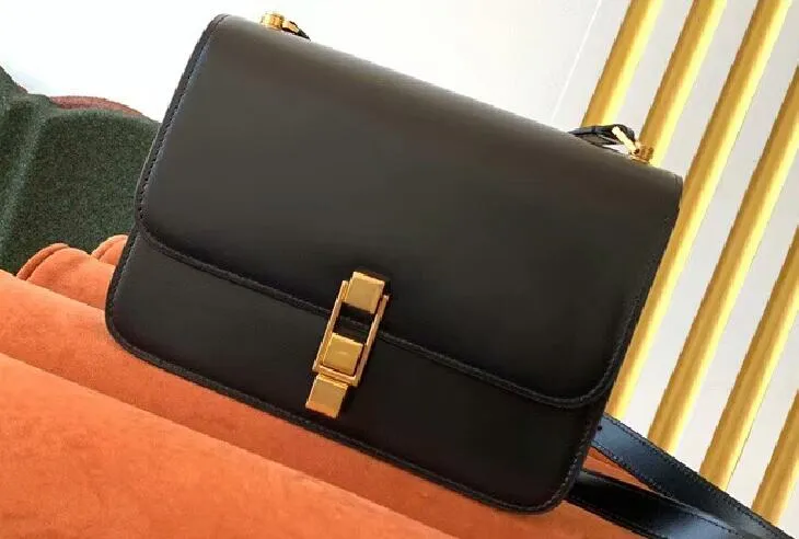 Realfine888 5A 585060 23cm Carre Satchel gładkie torby na ramię ze skóry cielęcej, pochodzą z workiem przeciwkurzowym + pudełkiem, DHL darmowa wysyłka