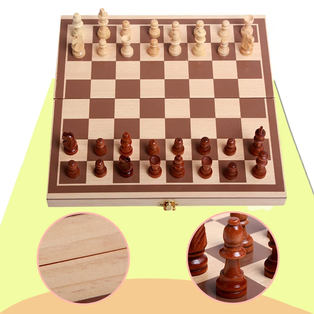 Diversión Niños Niños exquisito fácil de llevar juguetes de educación juego de ajedrez plegable la 