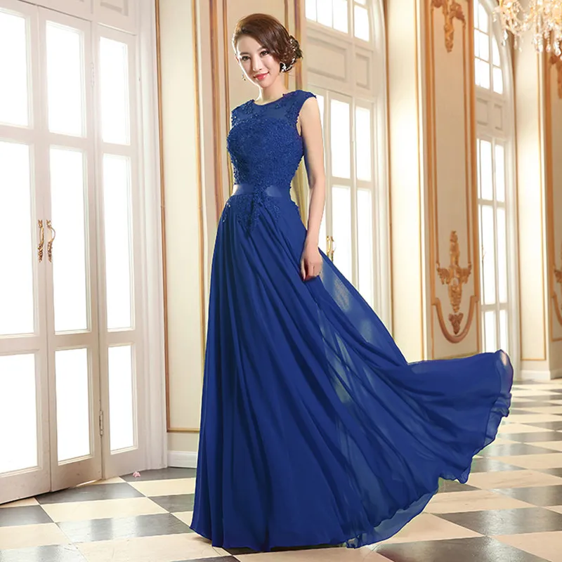 Royal blue and peach bridesmaid dresses clearance