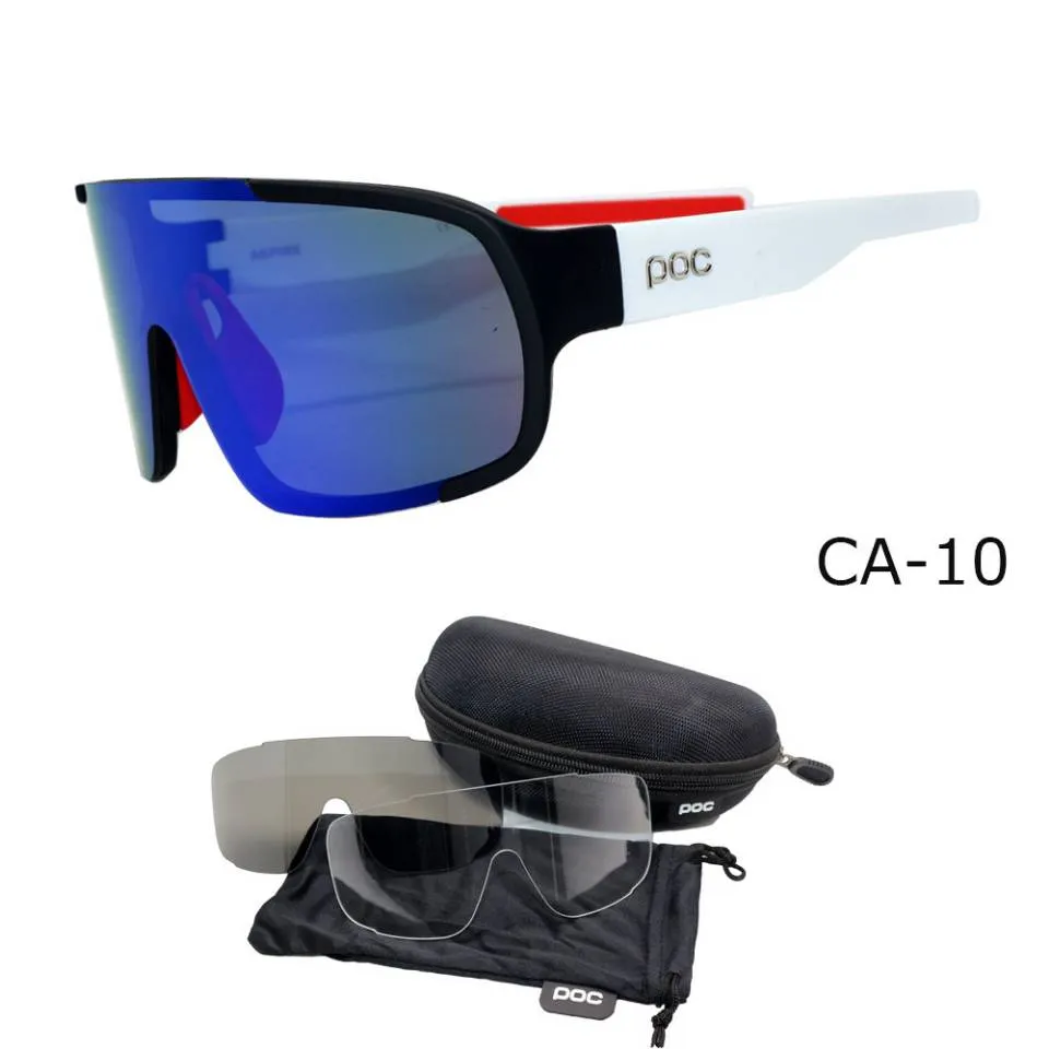 Top quality New POC Cycling Glasses Bike Sport Sunglasses Men Women Mountain Bicycle Cycle Eyewear lentes de sol para Outdoor Eyew282n