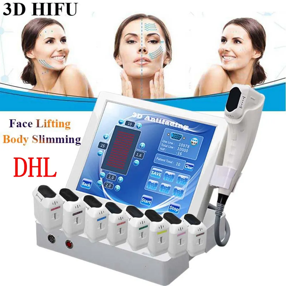 Новейшие технологии Professional SMAS сфокусированные Ультразвук Hifu 3D-салон красоты для подъемного тела для подъемного тела для похудения салон