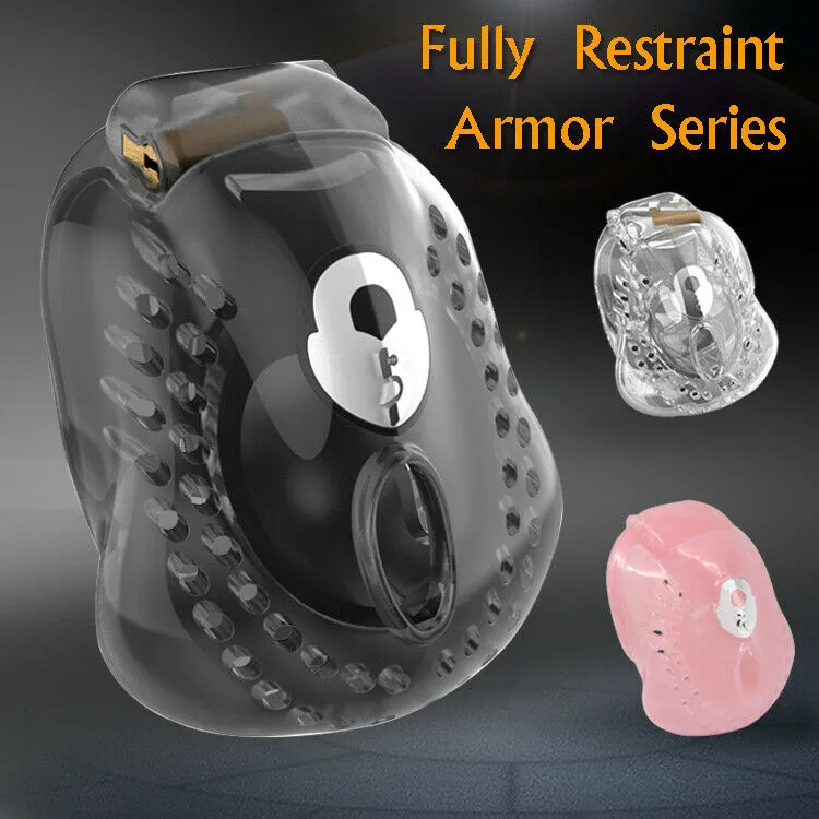 Den fantastiska designen hane helt vägrar skål Chastity Device Armor 01 A143