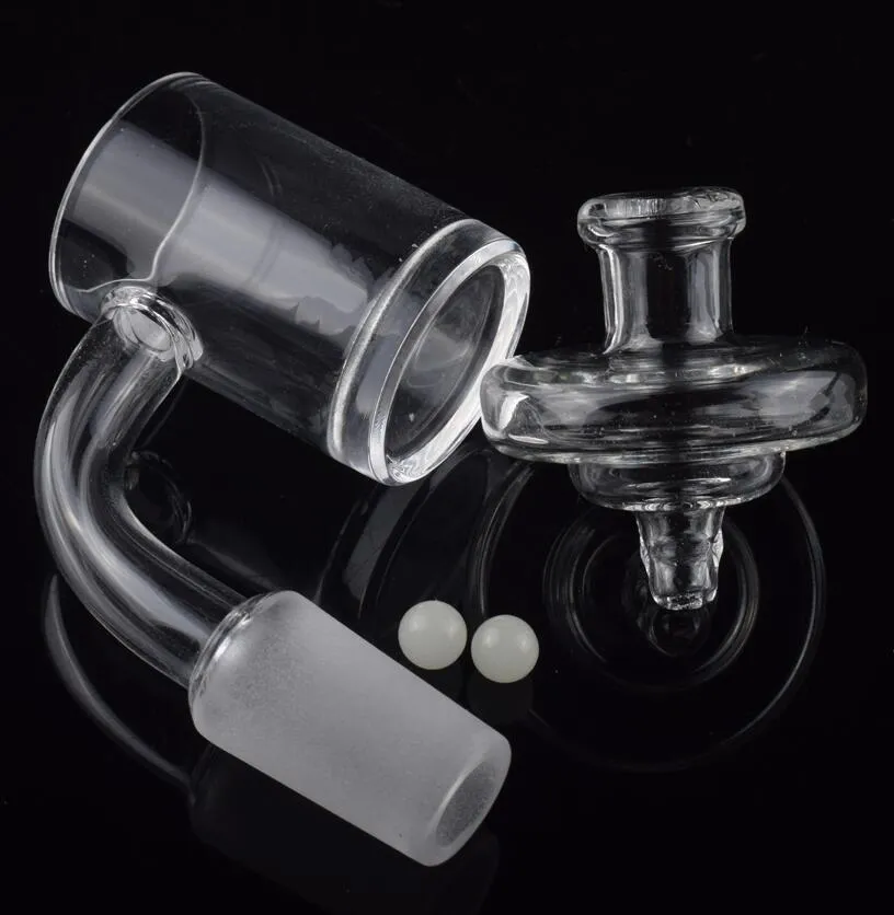 Nuova versione 5mm fondo trasparente femmina 10mm 18mm 14mm maschio quarzo Banger vetro per unghie UFO Carb Cap Terp perla per impianti di vetro