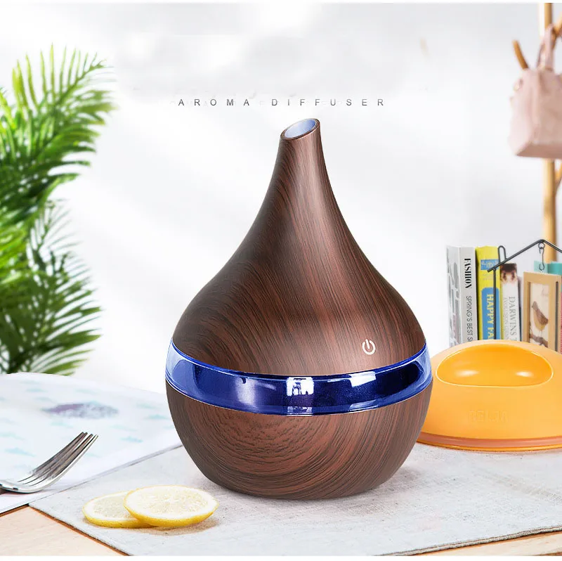 Nuovo diffusore di aromi elettrico USB Led Umidificatore d'aria in legno Macchina per aromaterapia con olio essenziale Creatore di purificatore freddo per fragranze domestiche HH7-2004