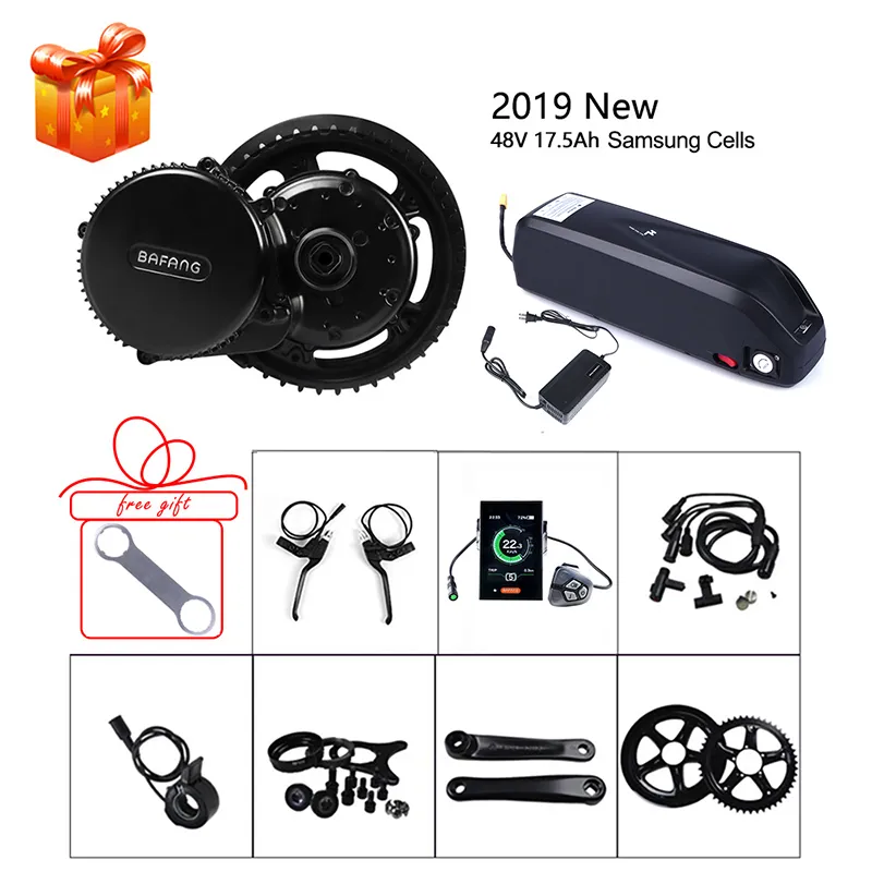 BAFANG 48V 750 W Mid Motor E-bike Conversie Kits SCP BMS Lithiumbatterij 17.5Ah Samsung Cellen Ebike BBS02B Elektrische fiets