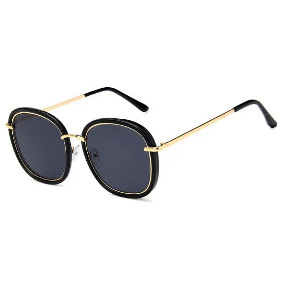 Neue Markendesigner-Sonnenbrille für Damen, runder Metallrahmen, Vollformat, Avantgarde, beliebter Stil, UV-400-Objektiv-Schutzbrille, kostenloser Versand, W 9