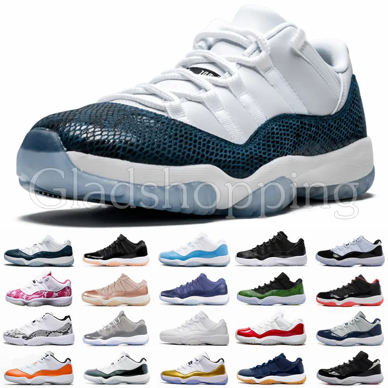 11 Mens 11s Scarpe da pallacanestro Blue Pink Snakeskin Light Bone High Concord 45 Space Jam Gym Red XI Designer Sneakers Uomo Scarpe sportive