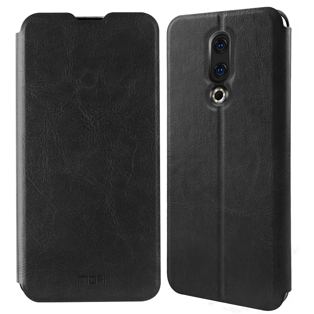 Couvercle rabattable MOFi pour boîtier de support Folio pour boîtier Meizu 16, transparent, TPU Capa PU