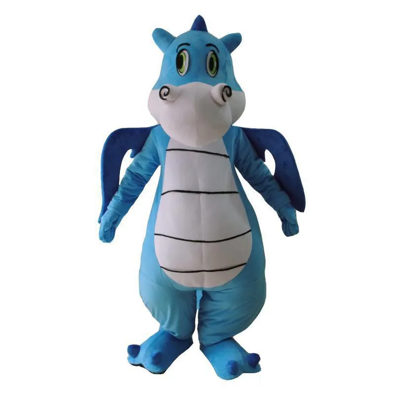 2019 Fabriksförsäljning Hot Cartoon Dragon Dinosaur Mascot Kostym Carnival Festival Party Dress Outfit för Vuxen